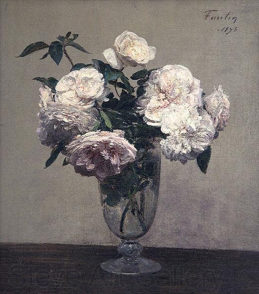 Henri Fantin-Latour Vase des roses Norge oil painting art
